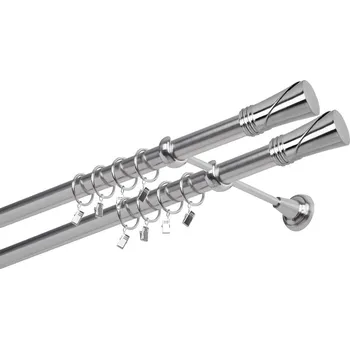 Garnýž Garnýž kovová 240 cm dvouřadá - dvojitá 25/25 Duncan double Nerez