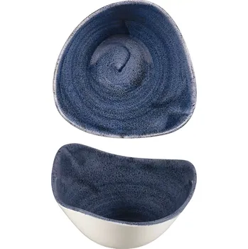 Talíř CHURCHILL Stonecast Cobalt Blue hluboký talíř, trojúhelník, průměr: 153 mm