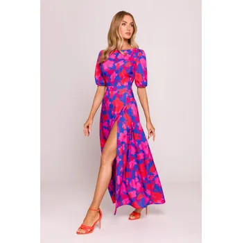 Dámské šaty Květované maxišaty MOE M858 vzor 2 EU velikost: XL