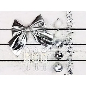 Vánoční dekorace LAALU Vánoční ozdoby - sada STŘÍBRNÝ VOJÁČEK, na stromky do 100 cm