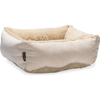 Pelíšek pro kočku beeztees Moza mazlící sada, béžový pelíšek pro kočky + polštářek na parapet pro kočky