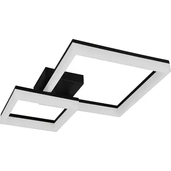 Trio Leuchten R65771232 CAMINO - Stropní LED černé svítidlo 62 x 46cm, 22W, 2800lm, 3000K (Moderní stropní přisazený lustr v černé barvě)