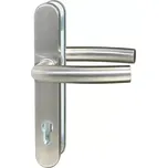 Bezpečnostní kování RICHTER R.811.PZ.92.N.TB3 bez překrytí vložky, klika-klika, Otvor na cylindrickou vložku PZ, RICHTER Nerez matný, 92 mm