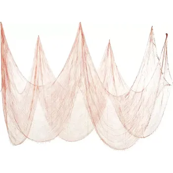 Party dekorace Dekorační pavučina s krvavými skvrnami, bílá, 0,72×9,8 m, polyester