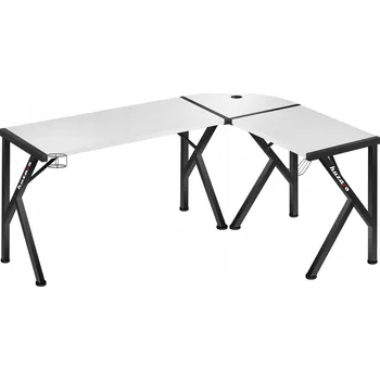 Rohový herní stůl Huzaro Hero 6.3 bílý