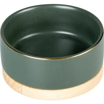miska pro kočku Duvoplus miska na krmivo stone timber 450 ml tmavě zelená
