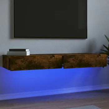 Obývací pokoj vidaXL TV skříňky s LED osvětlením 2 ks 60 x 35 x 15,5 cm [842887] Barva: kouřový dub
