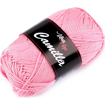Příze Bavlněná pletací příze Camilla 50 g růžová dětská 1 ks