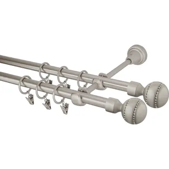 Garnýž Garnýž kovová 340 cm dvouřadá - dvojitá 16 Paola crystal double chrom mat