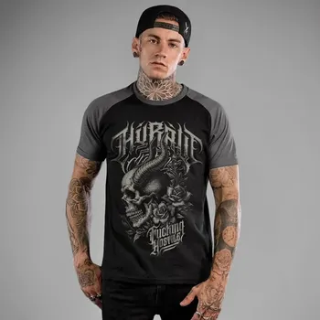 Pánské tričko tričko hardcore pánské - SKULL FLOWERS - HYRAW - 253TS06 - 3XL