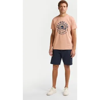 Pánské kraťasy Petrol Industries Šortky z materiálu M-1050-SHO538 Tmavomodrá Slim Fit L