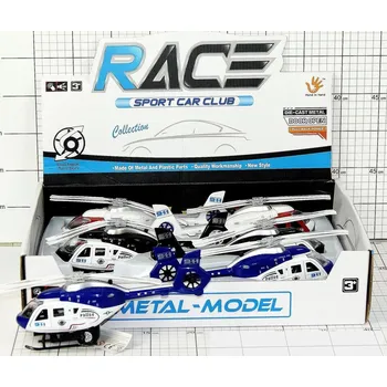 autíčko KOVOVÝ HELIKOPTÉRA SE SVĚTLEM, ZVUKEM A POHONEM - JEZDÍ