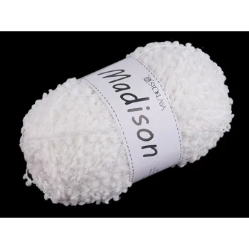 Příze Pletací příze nopková Madison 100 g bílá 1 ks