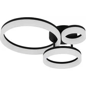 Trio Leuchten R63601332 SCOPE - Stropní LED černé svítidlo 51 x 40cm, 32W, 4000lm, 3000K (Moderní stropní přisazený lustr v černé barvě)