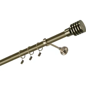 Garnýž kovová 110 cm jednořadá 25 rýhovaná Talarki mosaz