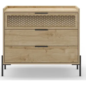 Komoda Nízká komoda v dekoru dubu v přírodní barvě 90x80 cm Inca – Marckeric ID_1597836