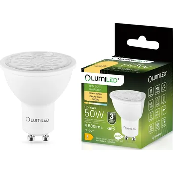 Žárovka LED žárovka GU10 6W Teplá bílá barva, Nastavitelný úhel svícení 24-36-60° Nebliká