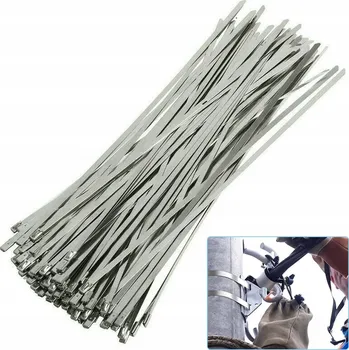 Stahovací páska OCELOVÉ PÁSKY SVORKOVNICE KOVOVÉ 300x4,6 200 KUSŮ OCELOVÁ PÁSKA