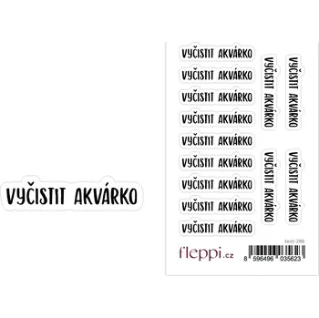 samolepka Fleppi Samolepky Vyčistit akvárko