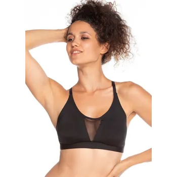 Podprsenka Černá sportovní podprsenka Lama Laser Cut 5018 L-POL 5018 TP-02 S-2XL Velikost: S