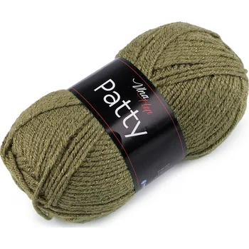 Galanterie Pletací příze Patty 100 g zelená khaki 1 ks