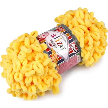Galanterie Pletací příze Alize Puffy Fine 100 g žlutá 1 ks