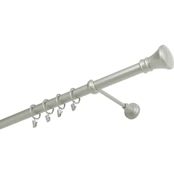 Garnýž Garnýž kovová 460 cm jednořadá 25 žezlo stříbrná mat