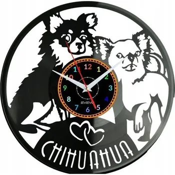 Hodiny Čivava Psi Nástěnné Hodiny Vinylová Deska Moderní Dekorativní Na Zeď