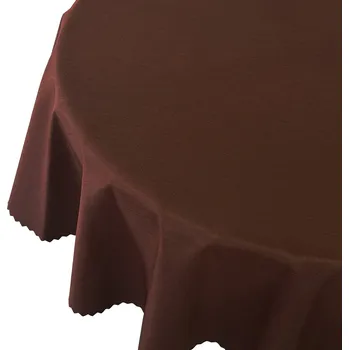 ubrus Obrus Plamoodpudivý Deštík Hnědý Kulatý prům. 150 cm