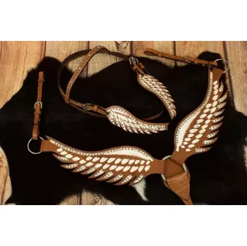 Westernový set WINGS uzdečka +poprsník