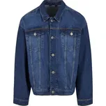 Build Your Brand Pánská džínová bunda - Středně modrá | S