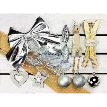 Vánoční dekorace LAALU Vánoční ozdoby - sada SEVERSKÁ ZIMA, na stromky 120 - 210 cm