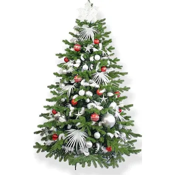 Vánoční stromek LAALU Vánoční stromek zdobený - POLÁRNÍ ČERVENÁ II, 213 ks ozdob, 500 cm