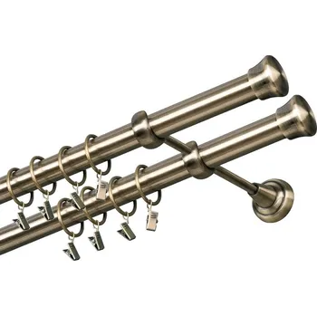 Garnýž Garnýž kovová 400 cm dvouřadá - dvojitá 25/25 Fulda double Mosaz