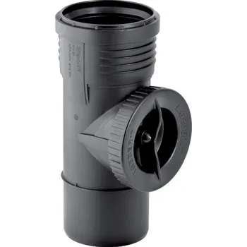Vodovodní potrubí Geberit Silent-PP Kus čistící 90°s kruhovým servisním otvorem, DN 50, 390.227.14.1
