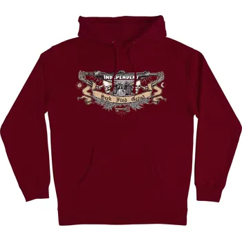 Pánská mikina INDEPENDENT mikina - SFG Society P/O Hooded Heavyweight Sweatshirt Maroon (155184) velikost: L