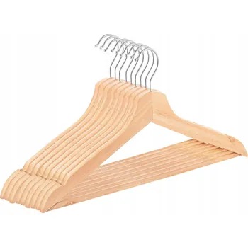 Věšák Šatní ramínko dřevěný Springos buk světlý, dub přírodní