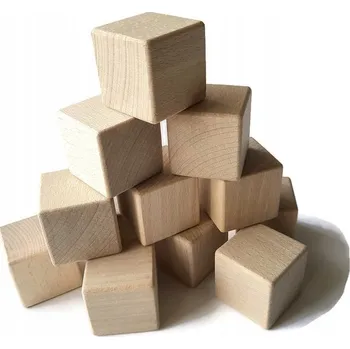 ostatní stavebnice BRIK STAVEBNICE ŠESTIHRANY velké dřevěné přírodní kostky 12 kusů