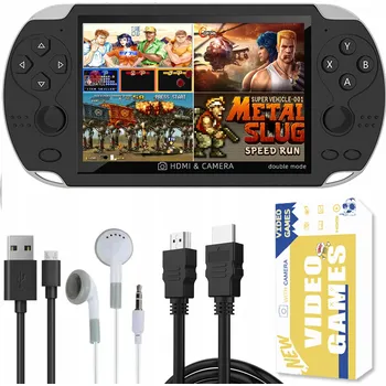 Herní konzole Mini přenosná herní konzole retro x7 polské menu fotoaparát 1000 her