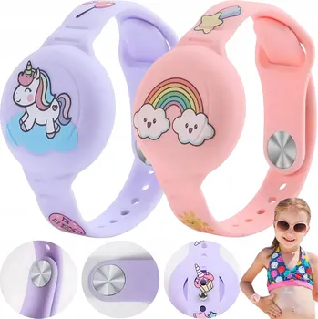 Náramek Ochranný silikonový náramek pro děti, voděodolný, vícebarevný, 2 kusy