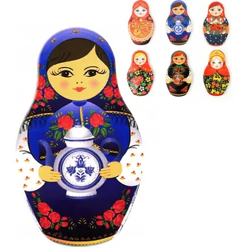 Dekorativní magnet Panenka matrjoška magnet dekorace na lednici keramika 6 druhů