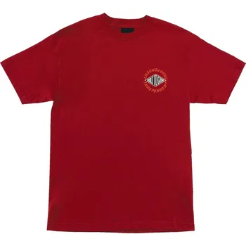 Pánské oblečení INDEPENDENT triko - Fire Starter S/S Heavyweight T-Shirt Cardinal Red (155140)