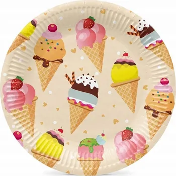 Party nádobí Papírové talířky pro děti na oslavu Paw eko na jedno použití 23 cm 8 ks