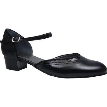 Dámské sandále Letní vycházková obuv, De-Plus, šíře G, černá: Černá Hladká kůže 28,6 43 G - standardní šíře (14826-2453)