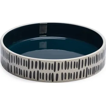 miska pro kočku Beeztees keramická miska jade černá/bílá 350 ml