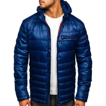 Tmavě modrá pánská sportovní přechodová prošívaná bunda Bolf 2066 - L