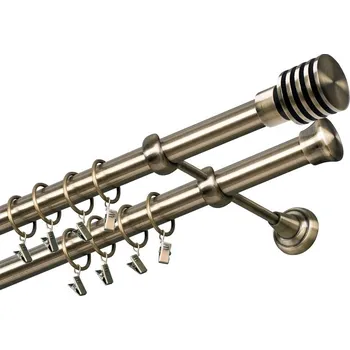 Garnýž kovová 340 cm dvouřadá - dvojitá 25/25 Talarki Mosaz