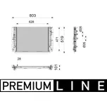 Chladič vody pro motor MAHLE ORIGINAL CRE 13 000P