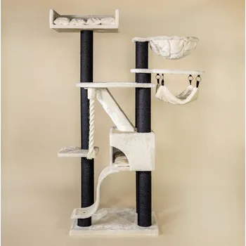 Rhr XXL Kočičí škrabadlo Kiljimandjaro de luxe Blackline Béžovo-černá