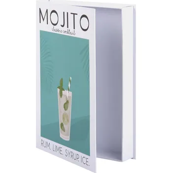 Úložný box Bílo-zelený dekorativní papírový úložný box 18x4x25 cm Mojito – PT LIVING ID_1737542